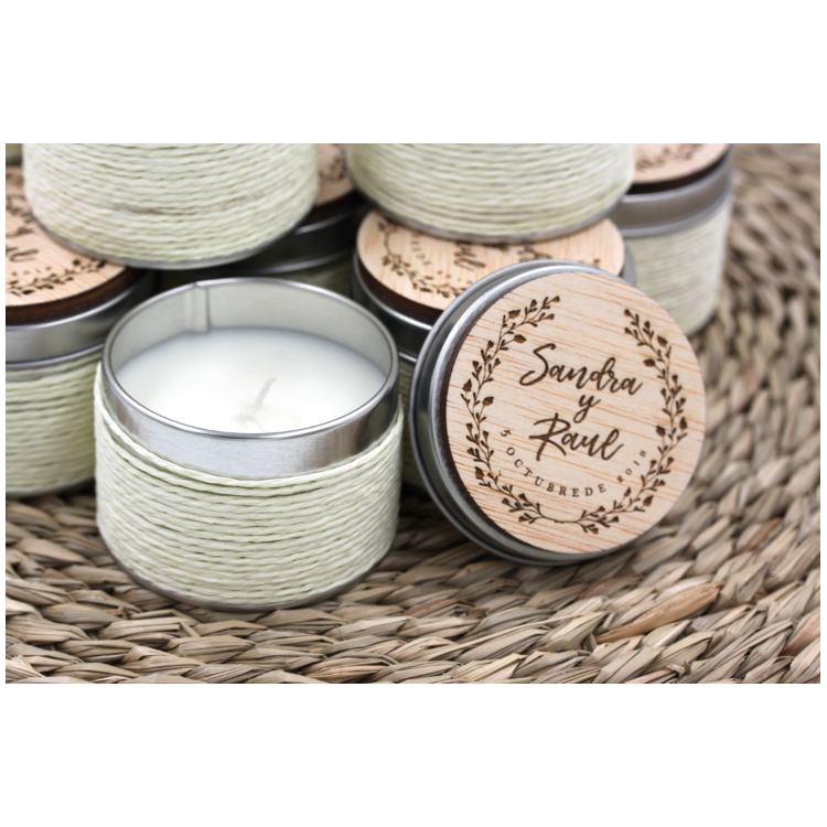 Velas con imán de madera