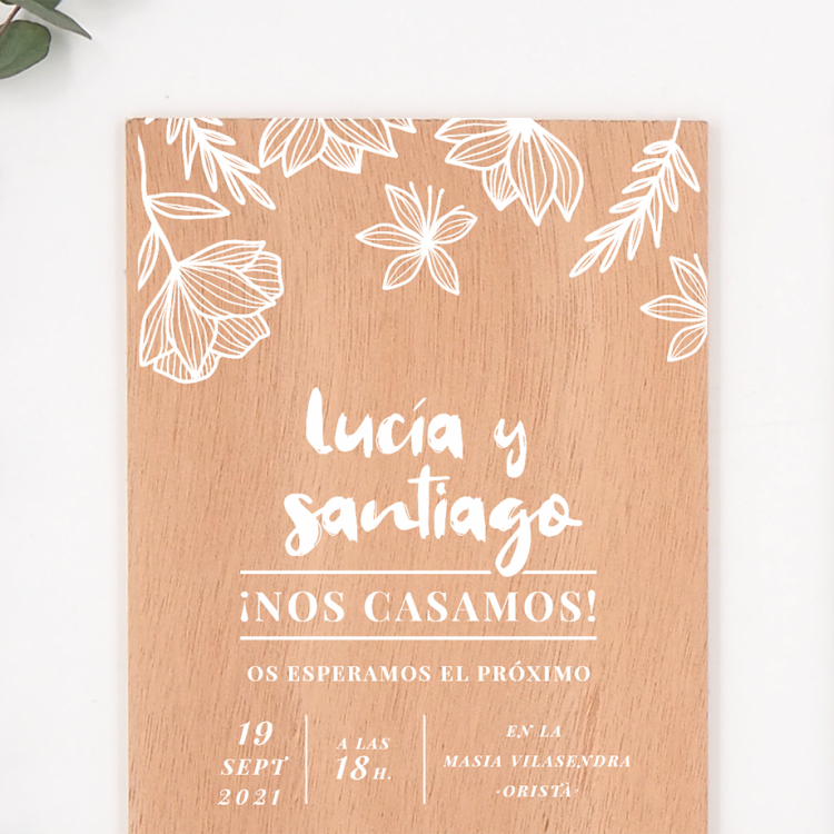 Invitación Modelo Floral White