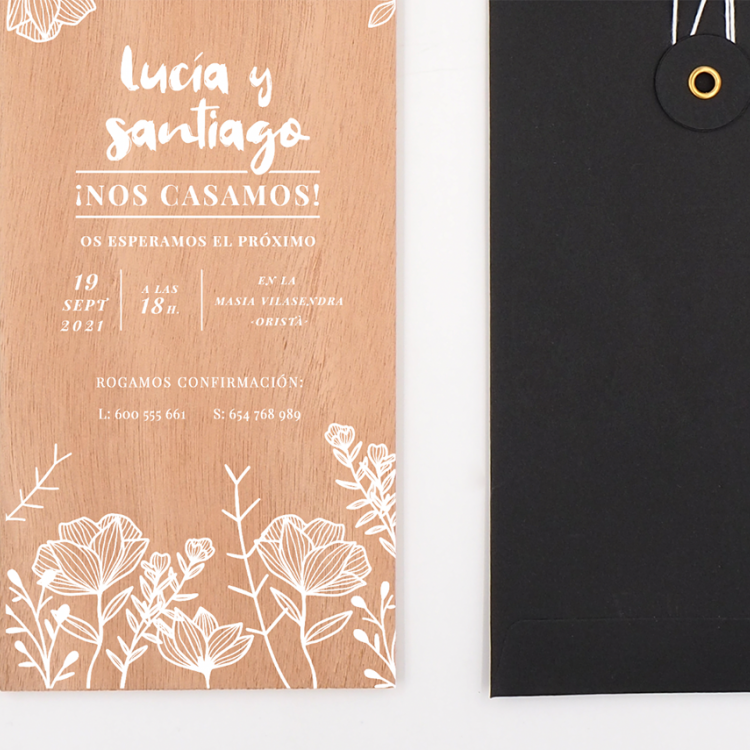 Invitación Modelo Floral White