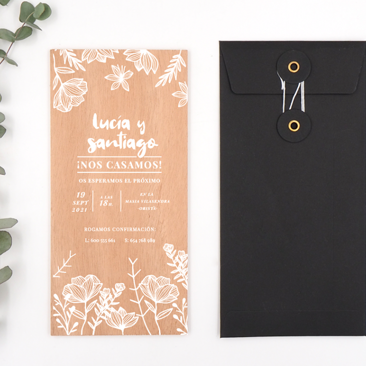 Invitación Modelo Floral White