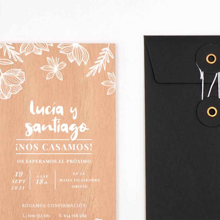 Invitación Modelo Floral White