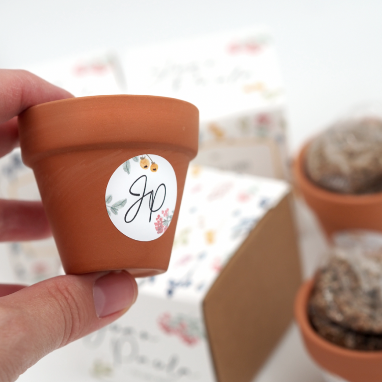 Kit de semillas modelo floral para regalar en bodas y celebraciones