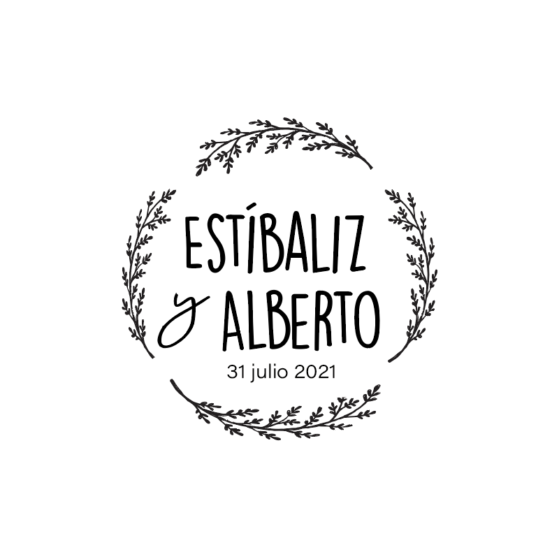 Sello modelo "Estíbaliz y Alberto"