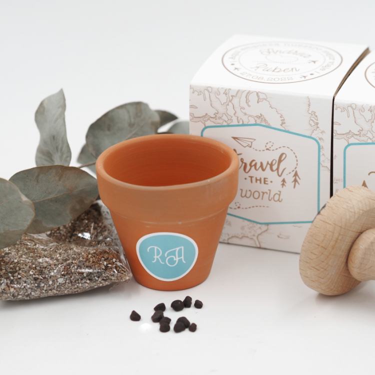 Kit de semillas modelo Viajeros regalar en bodas y celebraciones