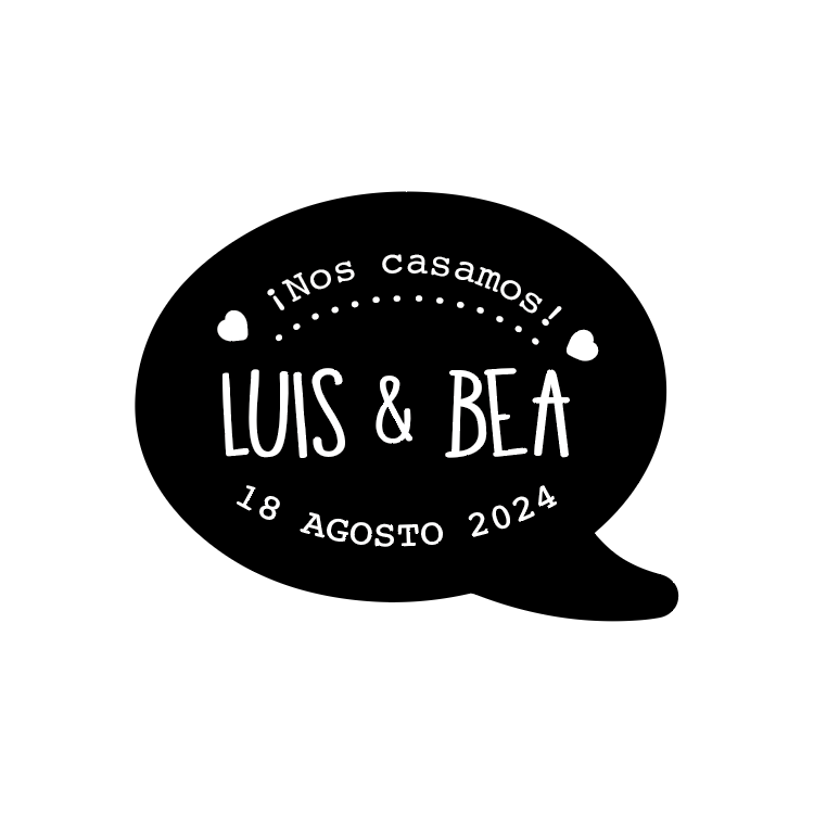 Sello de madera modelo "Luis & Bea"