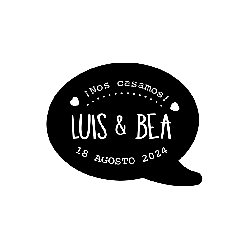 Sello de madera modelo "Luis & Bea"