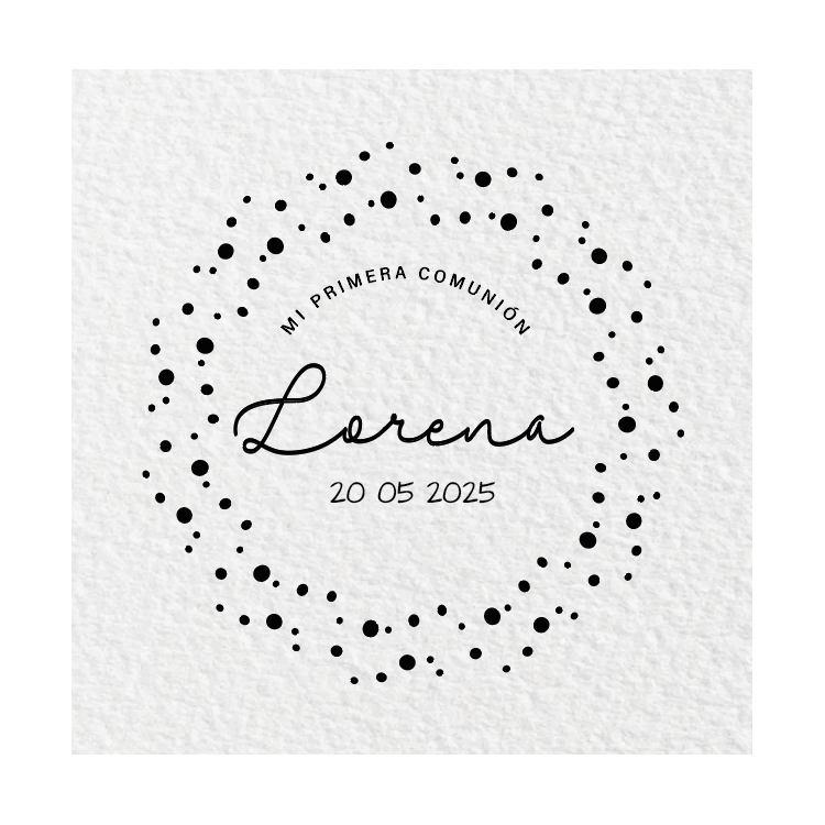 Sello de comunión modelo guirnalda