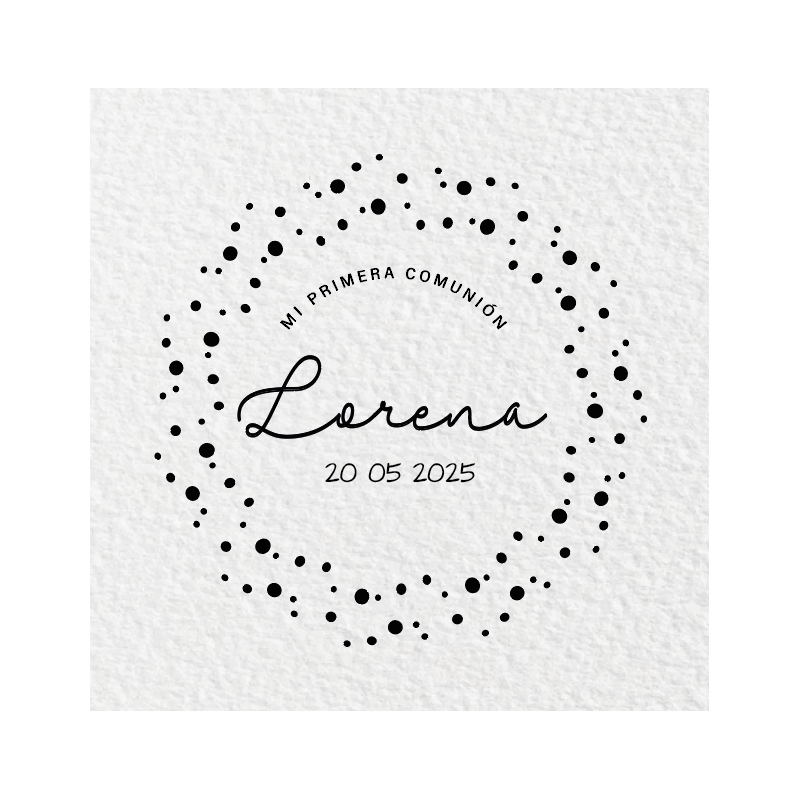 Sello de comunión modelo guirnalda